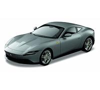 Bburago Ferrari Roma Model Car in 1:24 Scale Ferrari Race & Play Series, Moving Doors, Silver (18-26029S)