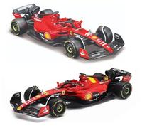 Burago Ferrari SF-23 Set of 2 Model Car Formula 1 Charles Leclerc, Scale 1/43 Collectible Figures F1 for Collectors, +3 Years (18-36839)