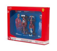Bburago Ferrari SF-25 1:43 Scale Diecast Twin Pack, Charles Leclerc #16, 2025 Seasonal Livery and Miami GP Special Edition