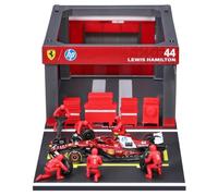 Bburago F1 Ferrari SF-25 2025 Pit Pass Diorama Lewis Hamilton 1:43 B18-36865H