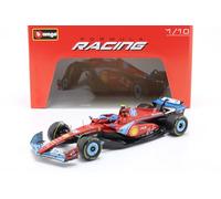 Bburago - Ferrari SF24 F1 Miami 2024#Sainz with Helmet - 1/18 Metal Model Car - Official Ferrari Formula 1 Season 2024 - Very realistic details - Ferrari Collector's Edition