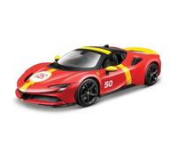 Bburago 1:18 Ferrari SF90 Stradale Assetto Fiorano - Race & Play Die-Cast Model Car for Ages 3+