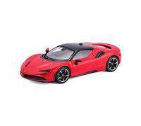 Bburago FERRARI SIGNATURE SF90 STRADALE Super Car - 1:43 Scale - Incredibly Detailed Die-Cast Replica Collectible Model Vehicle, Red
