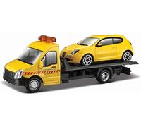 Bburago Flatbed Transporter with Alfa Romeo Mito - Yellow