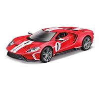 Bburago B18-41163 Heritage COLLECTION-2018 Ford GT Race Die cast car, Red
