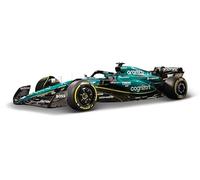 Bburago Formula 1 F1 Asto Martin AMR 23 Alonzo with Helmet (2023) - 1:43 Scale - In credibly Detailed Die-Cast Replica Collectible Race Car, Blue