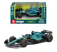 Bburago Formula 1 F1 Asto Martin AMR 23 Lance Stroll (2023) - 1:43 Scale - In credibly Detailed Die-Cast Replica Collectible Race Car, Blue