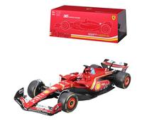 Bburago Formula 1 F1 FERRARI SF-24 (2024) WITH HELMET LECLERC - DELUXE HARD CASE - 1:18 Scale - Incredibly Detailed Die-Cast Replica Collectible Race Car Model