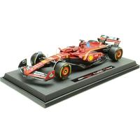 Bburago Formula 1 F1 Ferrari SF-24 Race Car - Leclerc with Helmet - 1:18 Scale - Incredibly Detailed Die-Cast Colectible Replica Race Car