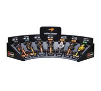Bburago Formula 1 F1 McLaren Gift Set with Display Stand - 1:43 Scale - Incredibly Detailed Die-Cast Collectible Replica Race car