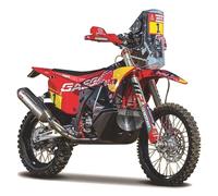 Bburago GASGAS RX450F Dakar Rally 2023 - Red Bull Racing Motorcycle 1:18 Scale Die-Cast Replica Model - Authentic Off-Road Bike Collectible for Ages 3