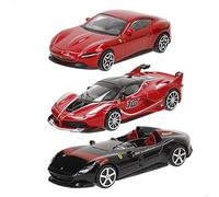 Bburago Gift Pack 3 Ferrari R&P - 3 Realistic 1:43 Scale Model Cars (Random Selection from Available Assortments), Officially Licensed by Ferrari, Recommended Age 3+ Years
