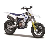 Bburago Husqvarna FS 450 Supermoto Motorbike - 1:18 Scale - Incredibly Detailed Die-Cast Replica Collectible Motorcycle Model