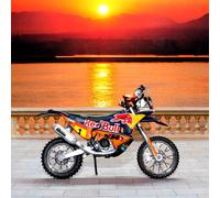Bburago B18-51086 Bull 1:18 WRB Cycle-KTM 450 Rally Factory Edition 2019 (Rider: Toby Price), Orange