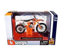 Bburago WRB KTM Cycle - KTM 450 SX-F Factory Edition (2018) Motorbike - 1:18 Scale - Incredibly Detailed Die-Cast Replica Collectible Motorcycle Model, Orange