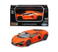 Bburago - Lamborghini Revuelto Orange, 1:43 Scale Die-Cast Metal Car, Supercar Replica with Orange Livery, Collectible Model, Officially Licensed by Lamborghini, 3+