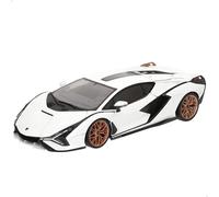Bburago Lamborghini Sian FKP 37 Model Car 1:18 Scale Doors, Boot and Bonnet Movable, White/Black (18-11046W)