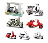 Bburago Maisto France Vespa Couple Motorcycle Collection-Scale 1:18 Random Model, M34540, Silver, Small
