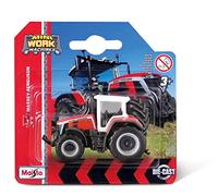 Bburago Maisto Mini Working Machines MASSEY FERGUSSON 8S.265 TRACTOR - 3” - Incredibly Detailed Die-Cast Replica Collectible Model, Red