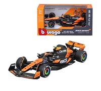 HTLNUZD Bburago 1:43 2024 New F1 Mclaren MCL38#4 Lando Norris - Miami Edition Alloy Racing Car 1/43 Formula One Model Car Die Cast Adult Collection Vehicles Gift (Color box version)