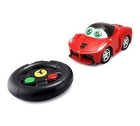Bburago My First RC Ferrari - Realistic Radio-Controlled Model Car, Full Control with Steering Wheel, Realistic Lights and Sounds, Officially Licensed by Ferrari, Recommended age 24+ months