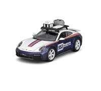 Bburago PORSCHE 911 DAKAR Race Car - 1:24 Scale - Incredibly Detailed Die-Cast Replica Collectible Vehicle, Blue