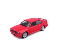 BBurago Diecast Model Car BMW M3 (E30) 1988 1:24 Scale, Opening Doors - Red