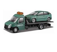 Bburago Scale model 1Ford Focus St + Flatbed Transporter: 43 green