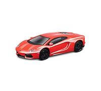 Bburago Street FIRE Lamborghini Super Car-1:43 Scale-Incredibly Detailed Die-Cast Relpica Collectible Model, Metal, Red, one Size