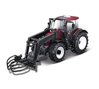Bburago B18-44082 VALTRA FARM TRACTOR N174 WITH FRONT LOADER Car, Model, Sport, pre-Built, Red
