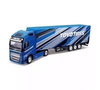 Bburago STREET FIRE HAULERS WITH TRAILER Die-Cast Truck - VOLVO FH16 GLOBETROTTER 750 XXL - 1:43 Scale - Collectible Toy, Assorted Designs and Colours