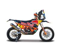 Bburago B18-51086 Bull 1:18 WRB Cycle-KTM 450 Rally Factory Edition 2019 (Rider: Toby Price), Orange