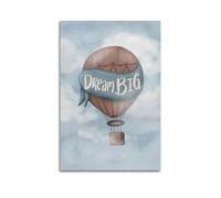 BBVCCL Dream Big Retro Balloon Poster Poster Decorative Painting Canvas Wall Posters And Art Picture Print Modern Family Bedroom Decor Posters 08x12inch(20x30cm)