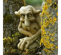 BBVP Stone Figurine Gargoyle Statue Garden Sculpture Embrace Knees, Gothic Peeping Gargoyle Guardian Statues Outdoor Garden Exquisite Stone Statues Decorations Ornaments(14 * 10cm)