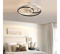 BBWO LED Ceiling Fan with Light Modern Dimmable with Remote Control Ceiling Fans with Lamps Quiet Fan Ceiling Chandelier for Bedroom Living Room Kitchen Dining Room Restaurant Fan Lamp(53CM)