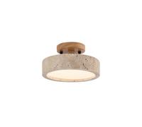 BBWO Modern LED Round Ceiling Light Natural Stone Ceiling Lamp Corridor Lamp Wooden Decorative Light Fitting Japanese Wabi-sabi Style Suitable for Living Room Hallway Balconie(B,1 piece)