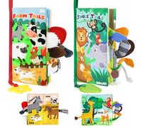 BBWOO Baby Books 0-6 Months, Sensory Toys for Babies, Touch & Feel Tummy Time Books Baby Gifts for 0 3 4 6 Months Boys Girls