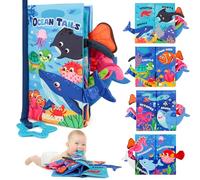BBWOO Baby Books 0-6 Months, Sensory Toys for Babies, Touch & Feel Tummy Time Books Baby Gifts for 0 3 4 6 Months Boys Girls