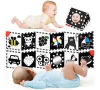 BBWOO Black and White Sensory Toys for Baby,Newbron Toys Touch & Feel Tummy Time Books for 0 3 4 7 Months Boys Girls