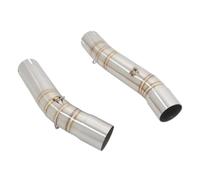 BBWUQIU Exhaust Pipe Adapter Compatible With For YZF-R1 MT-10 R1M 2007 2008 Motorcycle Exhaust System For Escape Connecting 50.8mm Middle Link Pipe