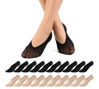 BBXWANG 20 Pairs No Show Socks Women, Invisible Socks Low Cut Liner Boat Sock, Thin Footsies Shoe Pop Socks for Loafers Flats Pumps Trainers (10 Pairs Black+10 Pairs Nude)