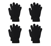 BBXWANG 4 Pairs Winter Magic Gloves Kids, Warm Knit Stretch Full Finger Thin Fleece Lining Gloves for Girls Boys