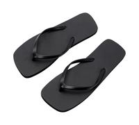 BBXWANG Unisex Flip Flops for Women Men Square Rubber Slip-Resistan Flip Flops Sandals for Shower Beach Pools (Black, Adult, Men, 9, Numeric Range, UK Footwear Size System, 11, Medium)