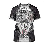 BBYOUTH Norse Mythology Theme T-Shirt 3D Printed Odin Tattoo Couples Summer Short Sleeve Vikings Cosplay Costume (11 USA Size),Asgard,7XL