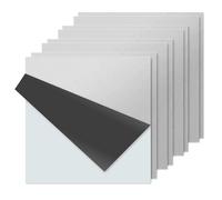 BBYPP 8PCS 6061 T6 Aluminum Sheet Metal 20cm x 20cm, 4 thicknesses 0.5mm 0.8mm 1mm 1.5mm Square Aluminum Plate for DIY Craft Model Engraving Punching Cutting