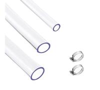BBYPP Clear Tubing Assortment, 6mm 7mm 8mm ID, 9 Meters Lengh in All, 1mm Thickness, Flexible Plastic Tube for Home Repair Water Oil Transfer Aquarium, BPA Free and Non-Toxic, with 2 Hose Clamps