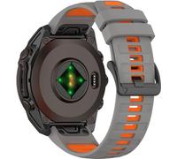 BBZ 20MM 22MM 26MM Two-tone Soft Silicone Quick Release Strap Compatible with Quatix8,Tactix8,descent G2, instinct3,instinct E