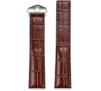 BBZ 20MM 22MM Folding Buckle Leather Watch Strap Compatible with TAG Heuer Monaco Carrera Aquarace Series Men Concave Interface Leather Watchband