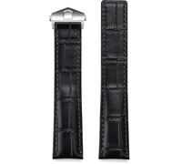 BBZ 20MM 22MM Folding Buckle Leather Watch Strap Compatible with TAG Heuer Monaco Carrera Aquarace Series Men Concave Interface Leather Watchband