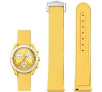 BBZ 20mm Universal Soft Durable genuine fluororubber/FKM Rubber Watchbands Replacement Band Strap for Men Women